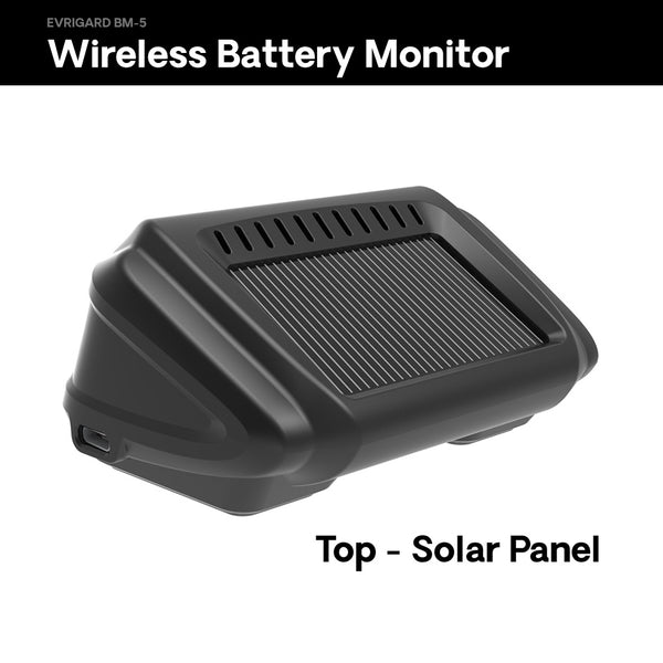 Wireless Battery Monitor - EVRIGARD BM-5 - Dashboard Display - Solar Powered