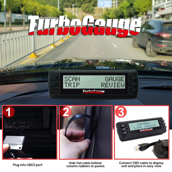 TurboGauge IV - 4 in One Vehicle Computer - OBD2 - Multi-Gauge Display