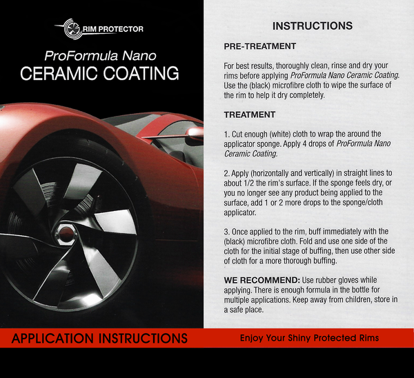 Nano Ceramic Coating for Rims – ProFormula - Anti-Scratch - Hydrophobic CANADIAN